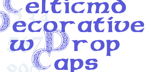 Celticmd Decorative W Drop Caps Font