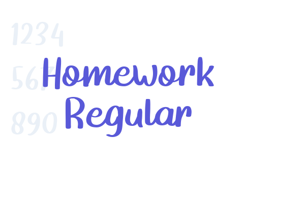 homework regular font