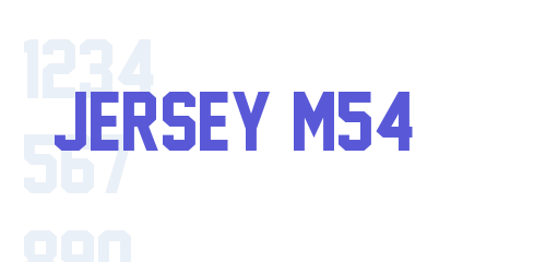 Jersey M54 Font - 1001 Free Fonts