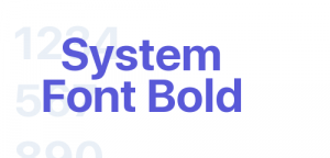 System Font Bold - Font Free [ Download Now ]