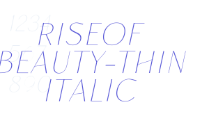 Riseof Beauty-Thin Italic - Font Free [ Download Now ]