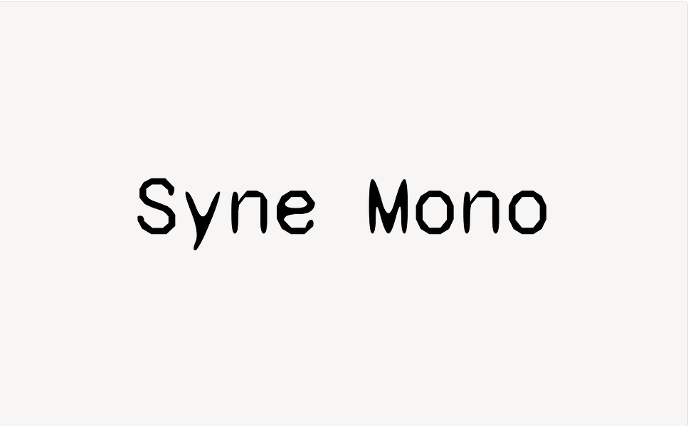 Syne Mono - Font Free [ Download Now ]