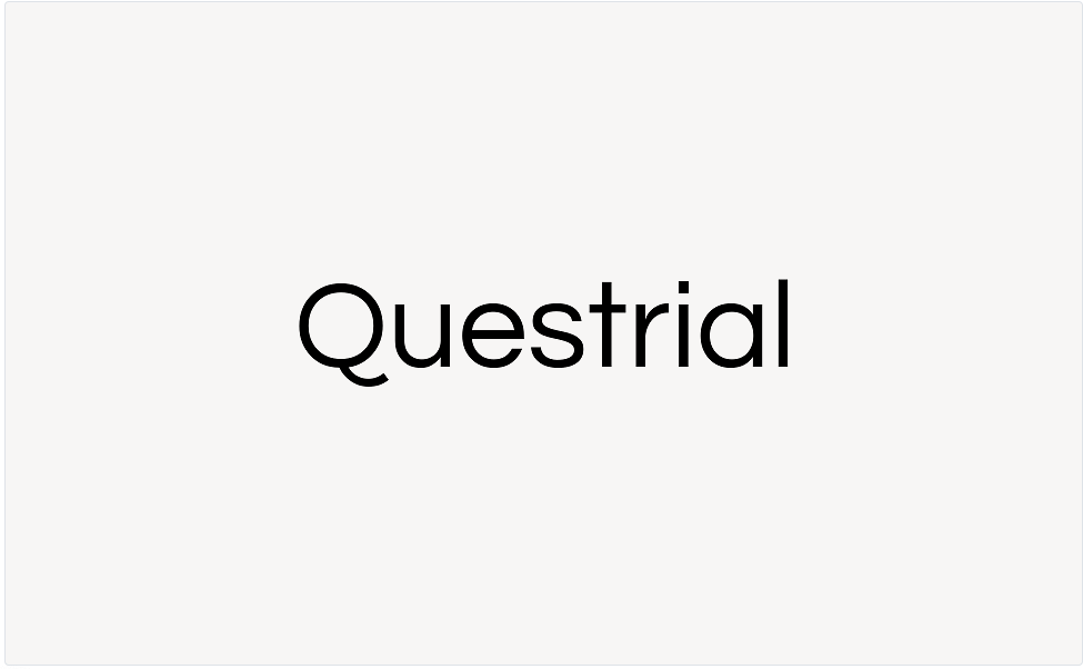 Questrial - Font Free [ Download Now ]