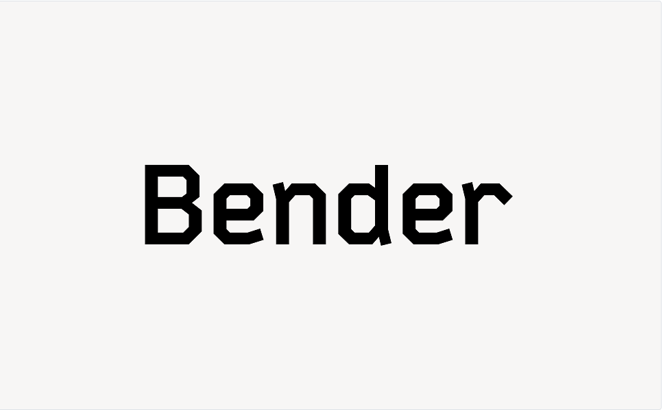 Bender - Font Free [ Download Now ]