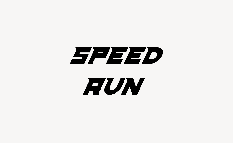 Speed Run - Font Free [ Download Now ]