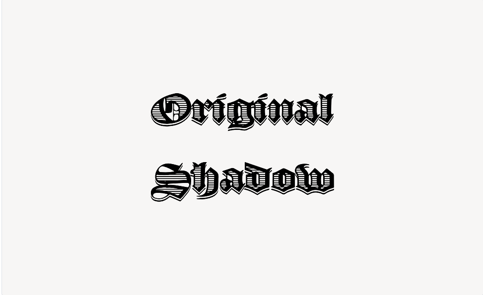 Original Shadow - Font Free [ Download Now ]