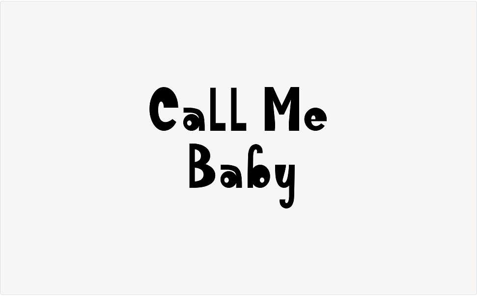 Call Me Baby - Font Free [ Download Now ]