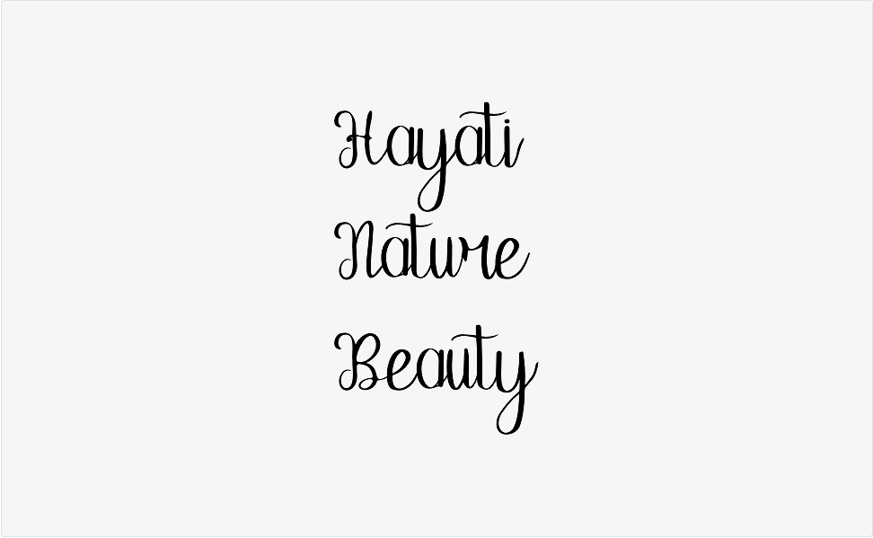 Hayati Nature Beauty - Font Free [ Download Now ]