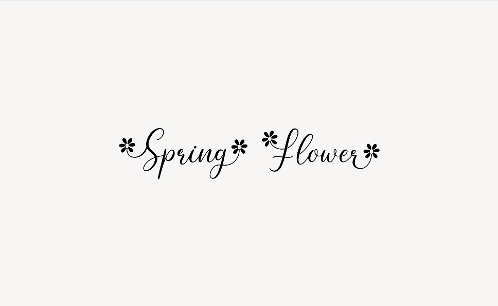 Spring Flower - Font Free [ Download Now ]