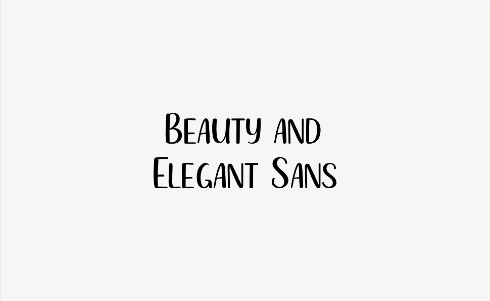 Beauty And Elegant Sans - Font Free [ Download Now ]