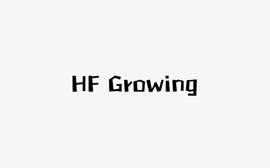 HF Growing - Font Free [ Download Now ]