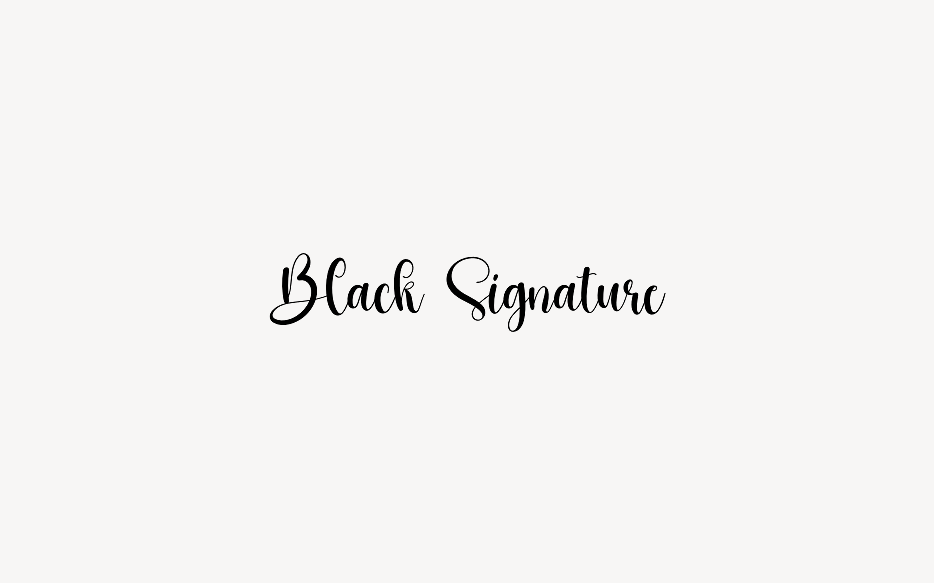 Black Signature - Font Free [ Download Now ]