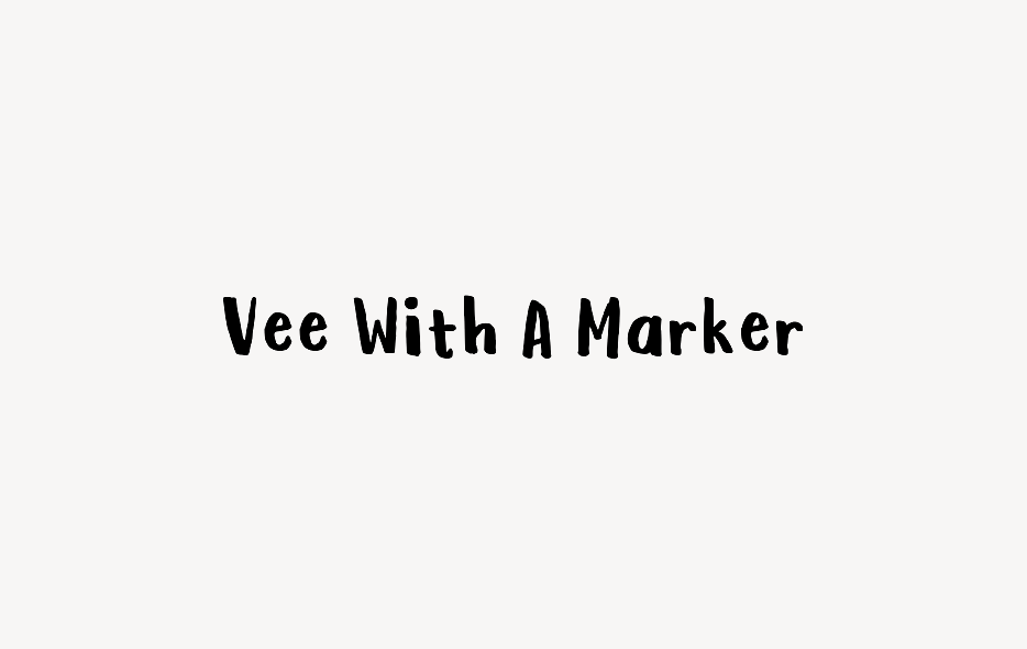 Vee With A Marker - Font Free [ Download Now ]