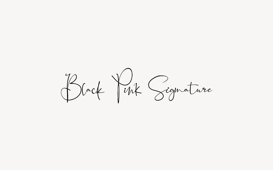 Black Pink Signature - Font Free [ Download Now ]