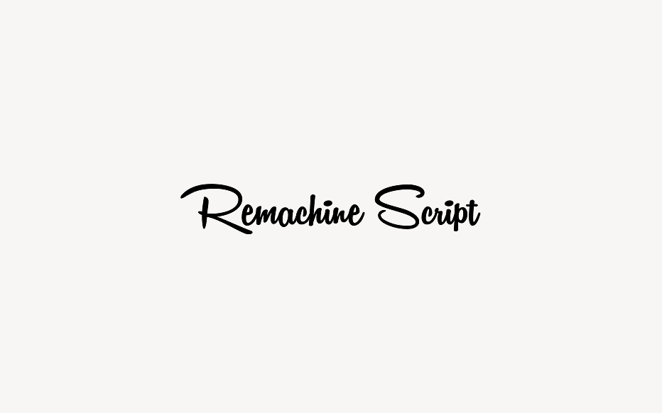 Remachine Script - Font Free [ Download Now ]
