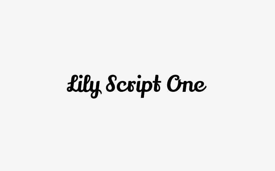 Lily Script One - Font Free [ Download Now ]