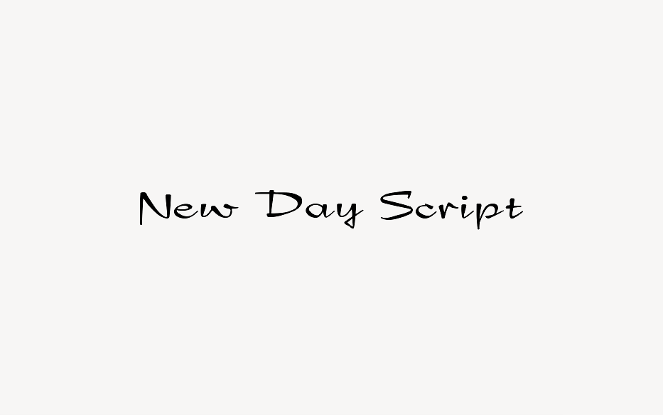 New Day Script - Font Free [ Download Now ]