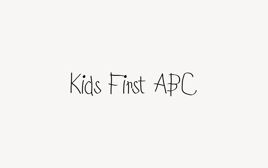 Kids First ABC - Font Free [ Download Now ]