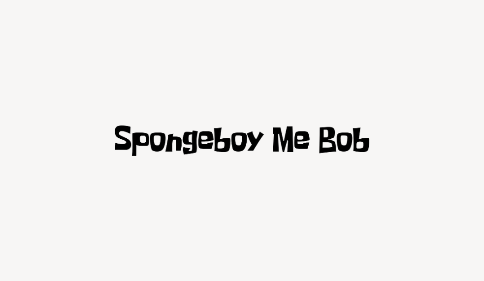 Spongeboy Me Bob - Font Free [ Download Now ]