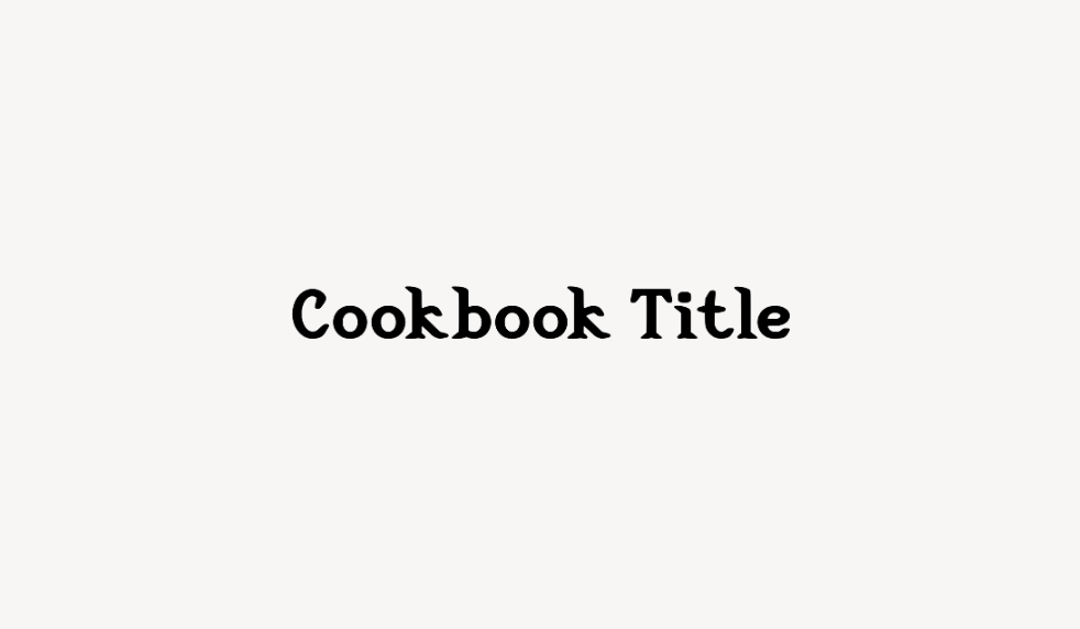 Cookbook Title - Font Free [ Download Now ]