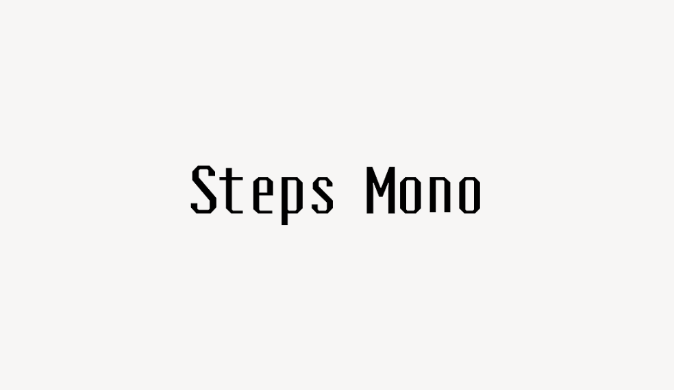 Steps Mono - Font Free [ Download Now ]