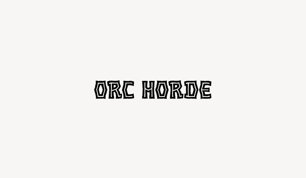 Orc Horde - Font Free [ Download Now ]