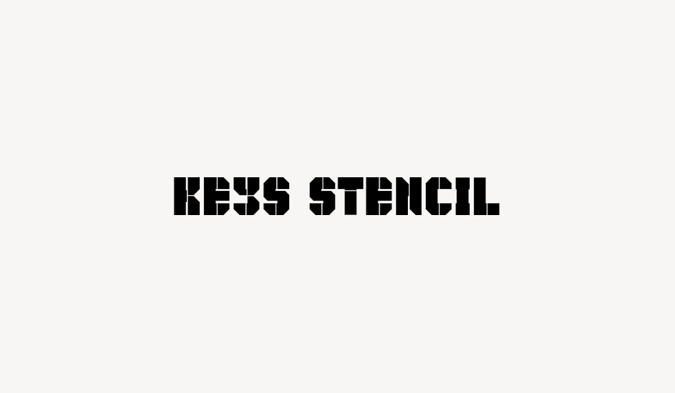 Keys Stencil - Font Free [ Download Now ]