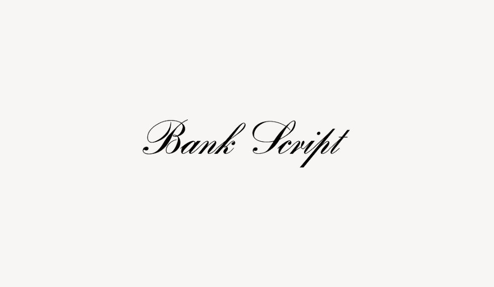 Bank Script - Font Free [ Download Now ]