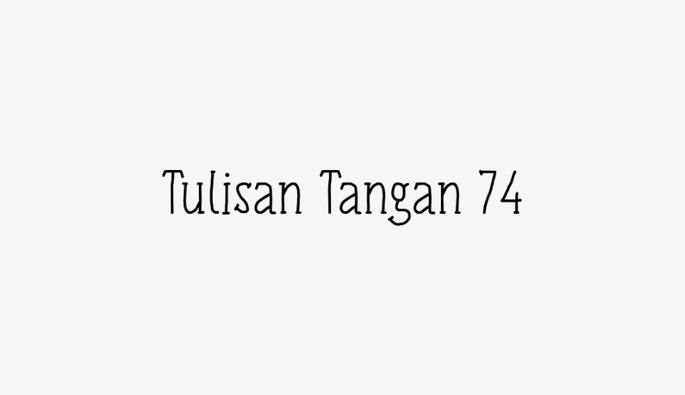 Tulisan Tangan 74 - Font Free [ Download Now ]