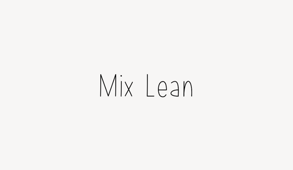 Mix Lean - Font Free [ Download Now ]