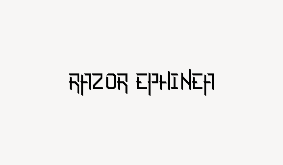 Razor Ephinea - Font Free [ Download Now ]