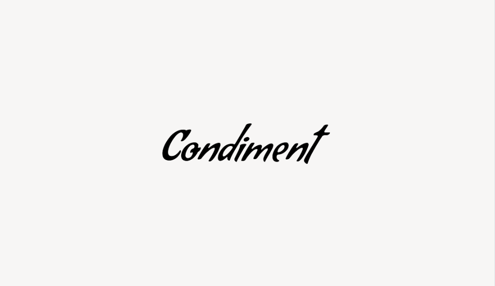 Condiment - Font Free [ Download Now ]