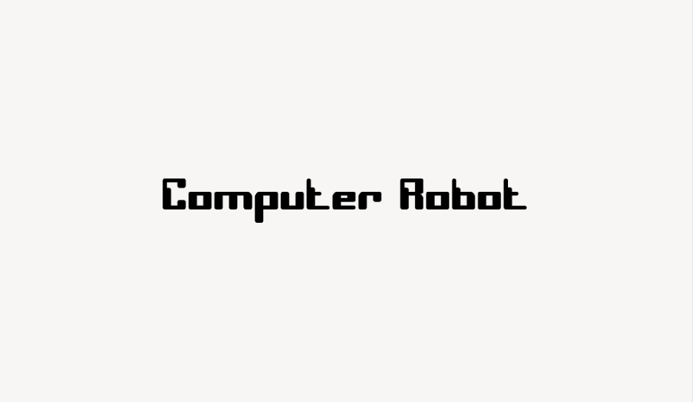 Computer Robot - Font Free [ Download Now ]