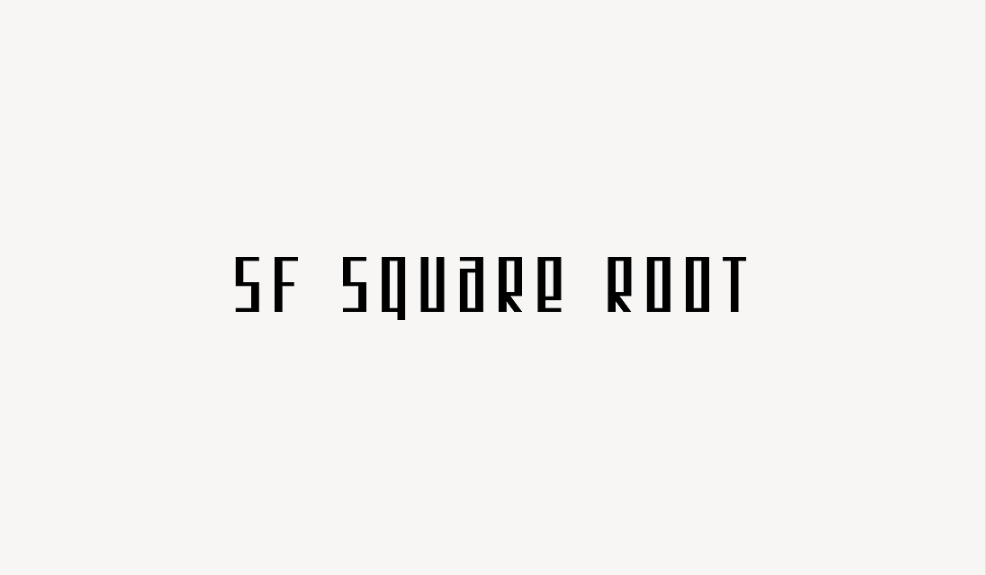 SF Square Root - Font Free [ Download Now ]