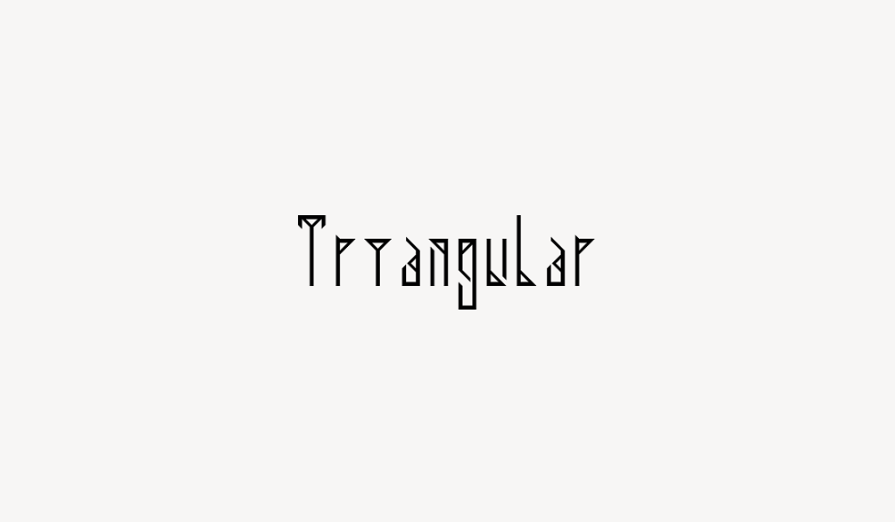 Triangular - Font Free [ Download Now ]