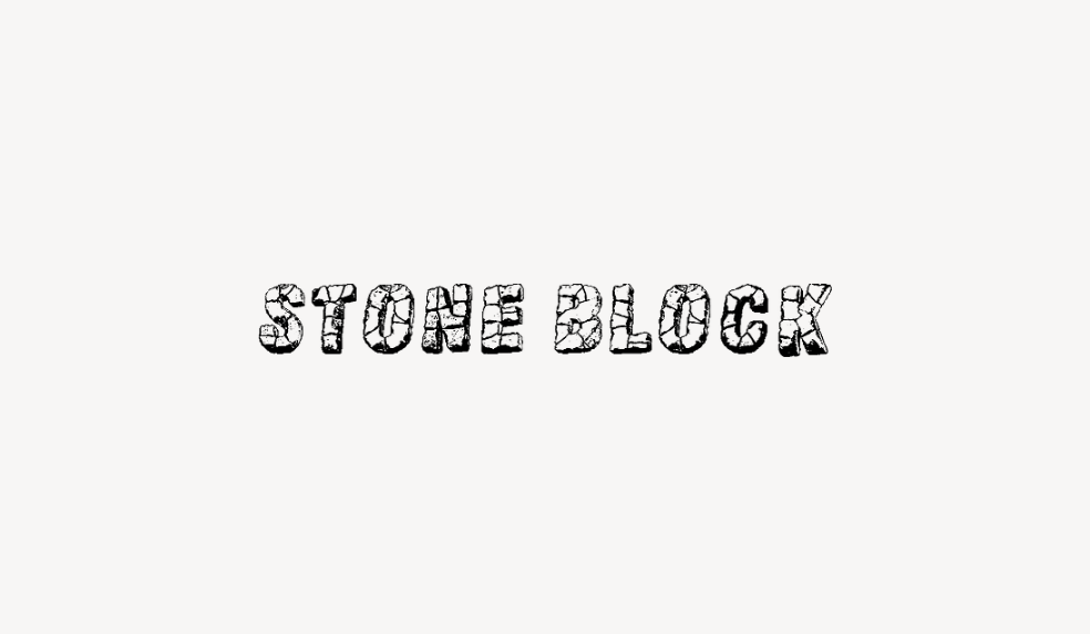 Stone Block - Font Free [ Download Now ]