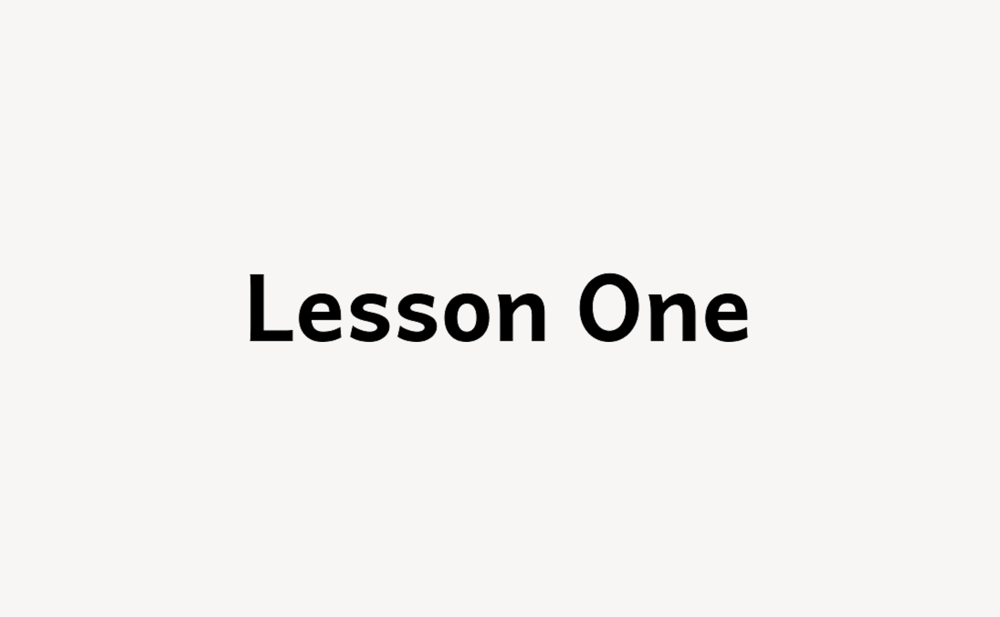 Lesson One - Font Free [ Download Now ]