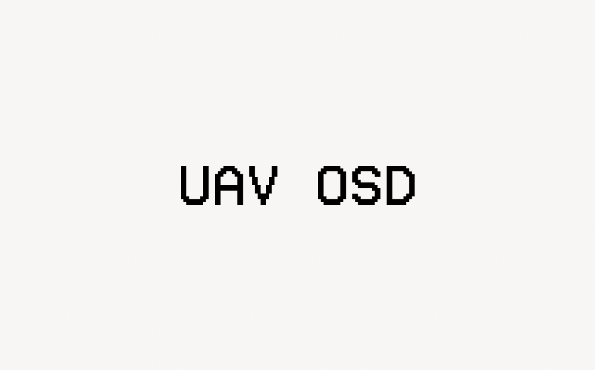 UAV OSD - Font Free [ Download Now ]